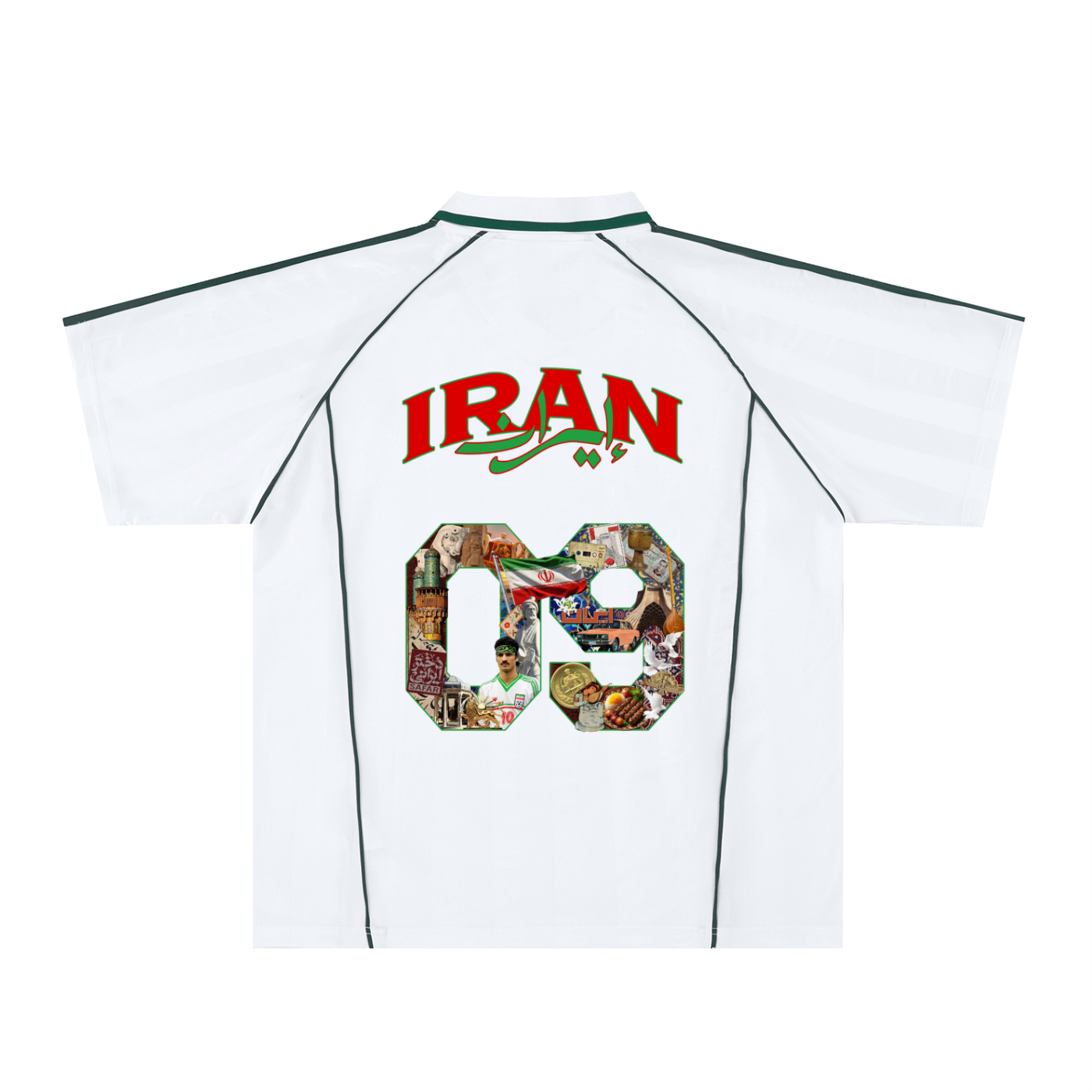 Team Melli Iran cultural soccer jersey — SAFARWEAR World Tour Collection 2026