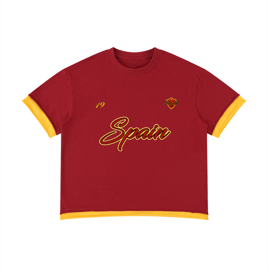 Spain World Tour oversized graphic tee back — SAFARWEAR diaspora streetwear