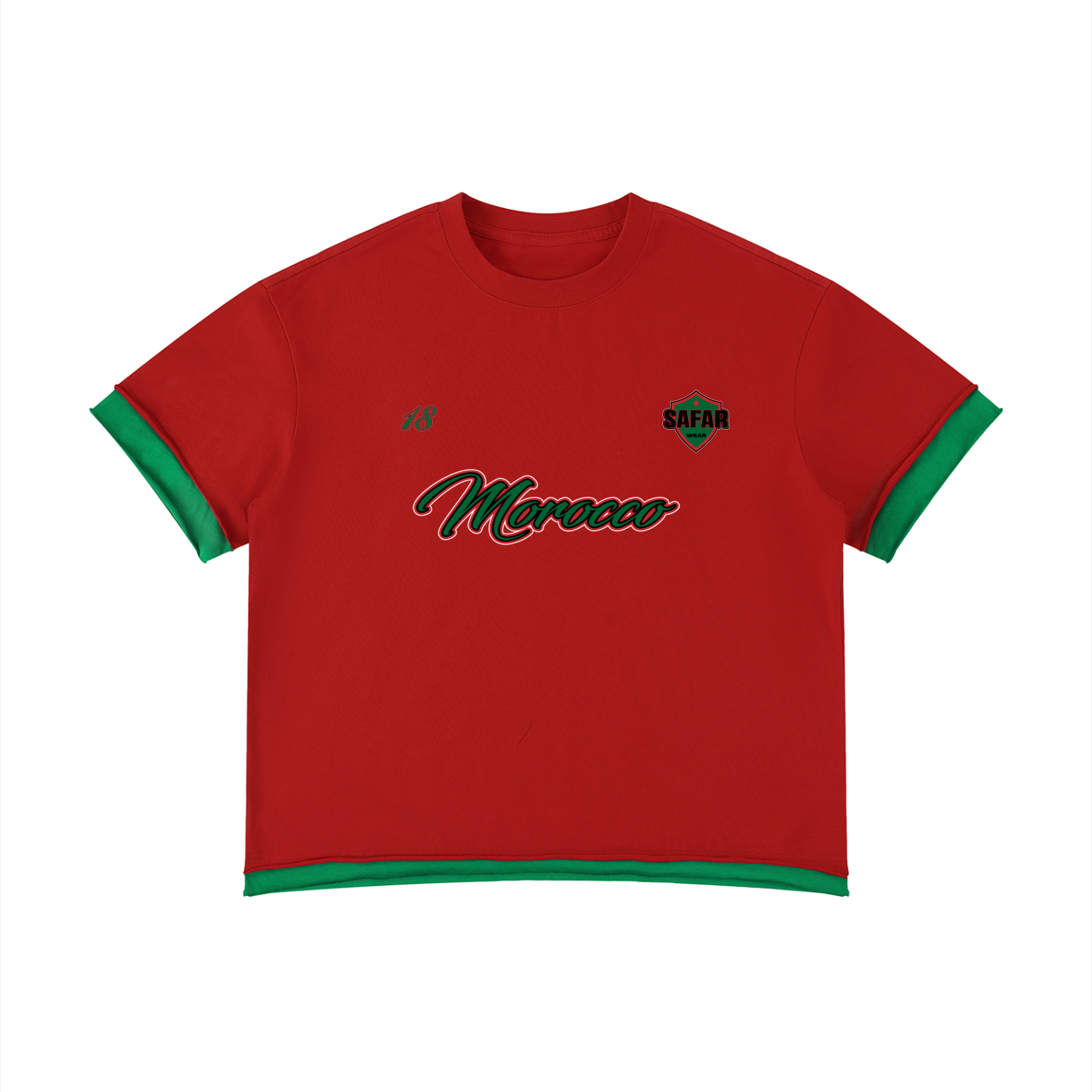 Morocco Atlas Lions World Tour Graphic Tee back — SAFARWEAR diaspora streetwear