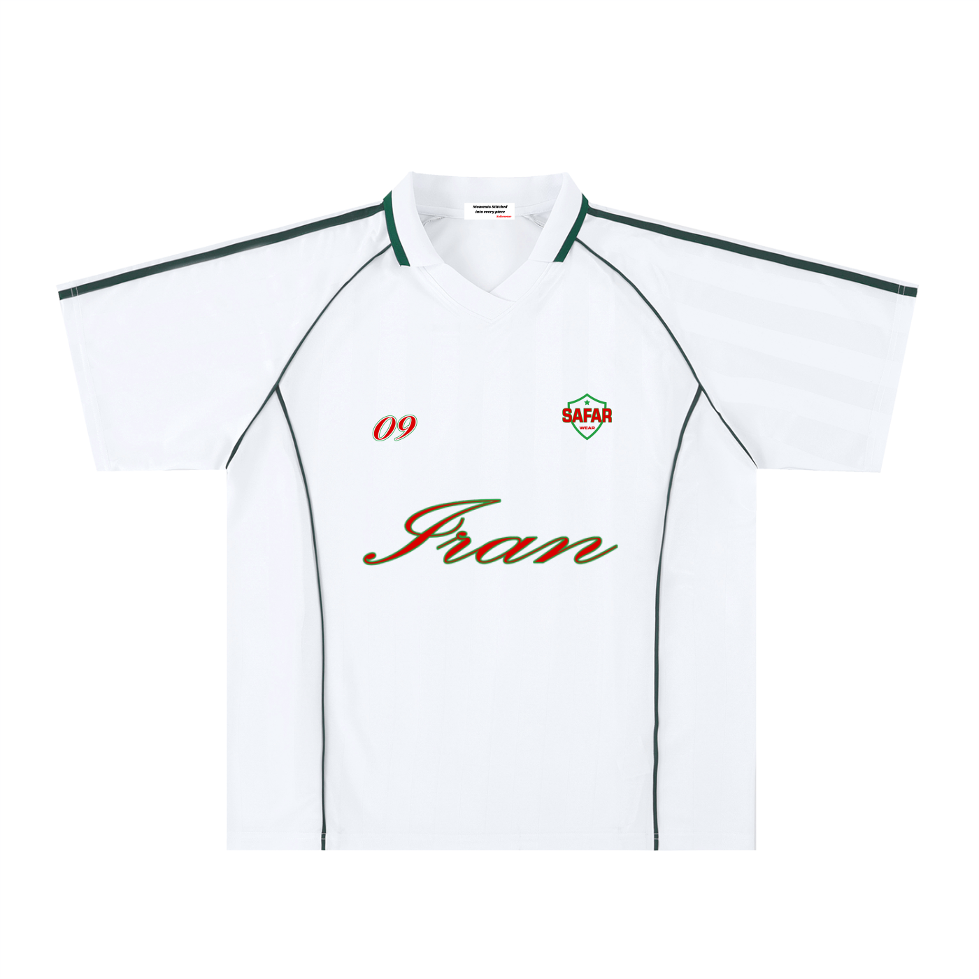 Iran World Cup 2026 jersey dark green with white colorway — SAFARWEAR