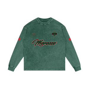 Morocco Heritage Long Sleeve Tee dark green colorway — SAFARWEAR