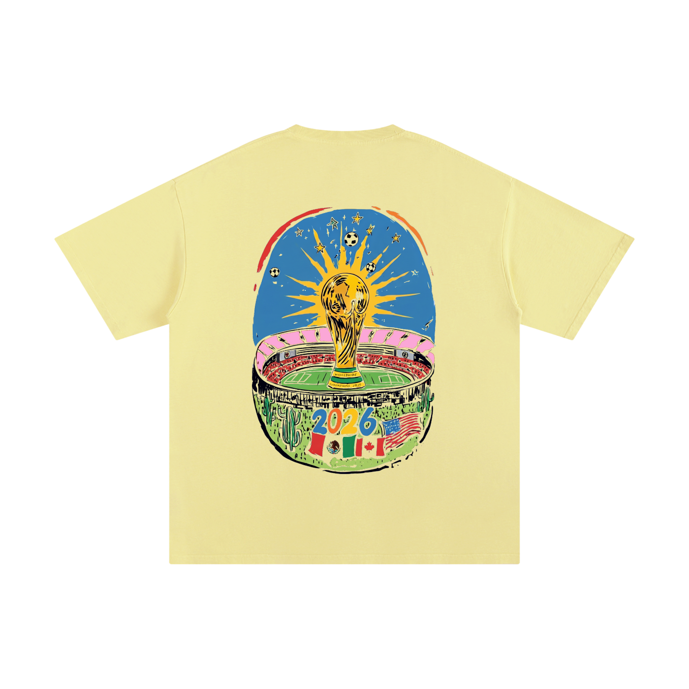 The World Tour SAFAR World Cup 2026 Tee — light blue colorway front | SAFARWEAR
