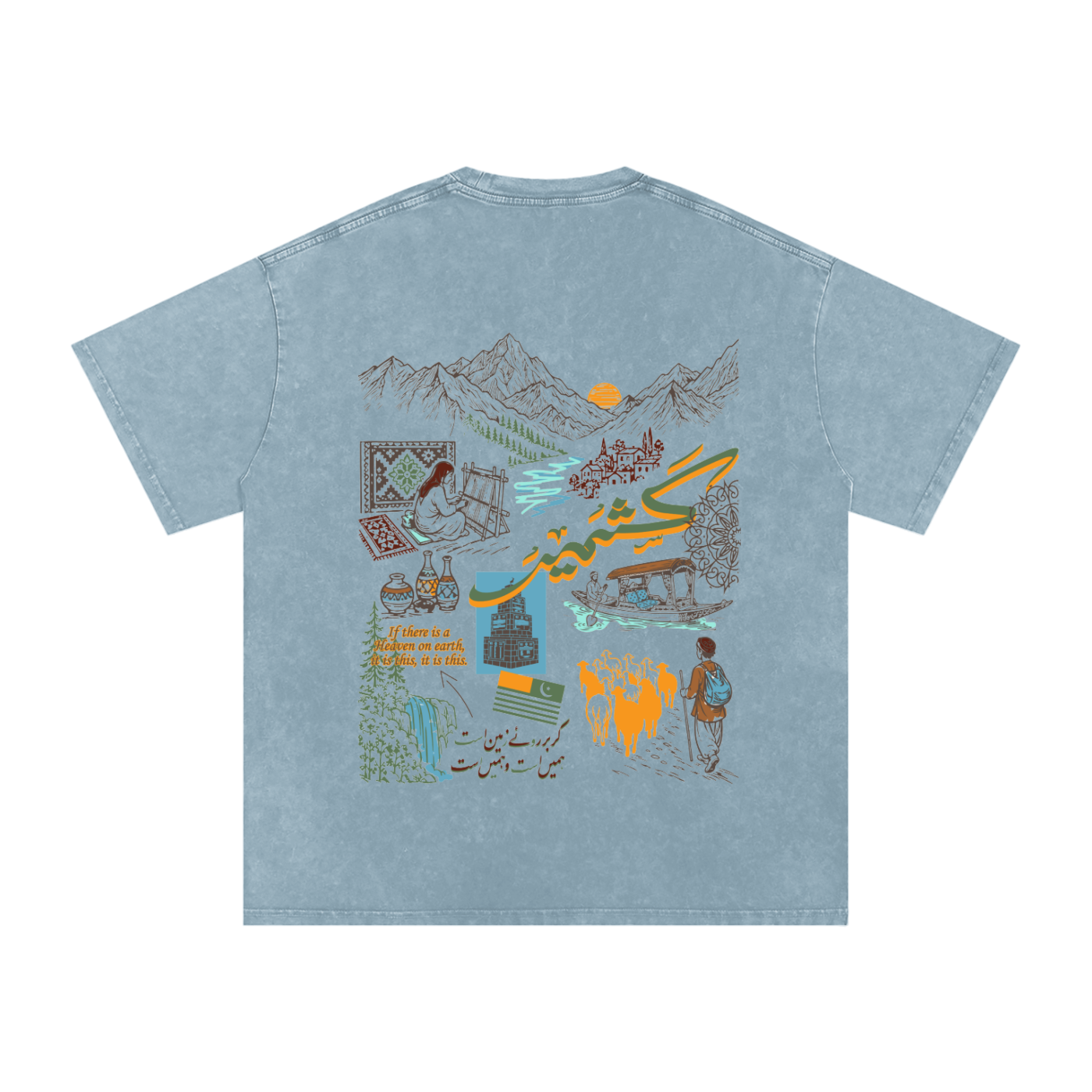 Kashmir,HeritageTee,Culture,Urdu,Vintage,SAFARWEAR,Pakistan,southasian,Unisex,shopping,sale,USA,Tiktok,India,NorthernArea