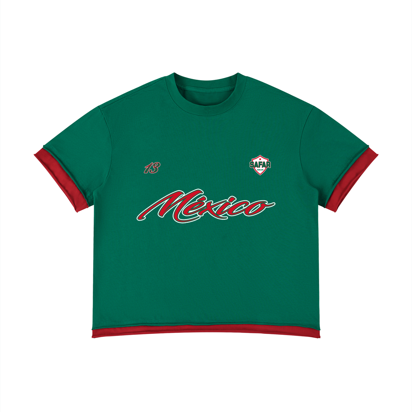 Mexico World Tour oversized graphic tee back — SAFARWEAR diaspora streetwear