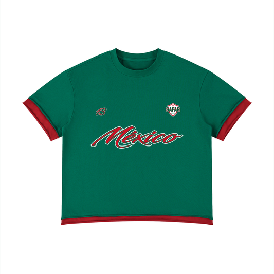 Mexico World Tour oversized graphic tee back — SAFARWEAR diaspora streetwear