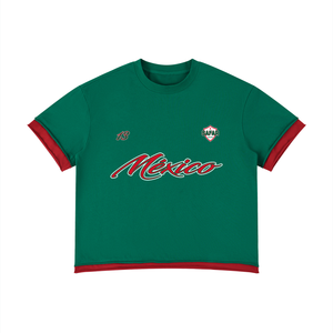 Mexico World Tour oversized graphic tee back — SAFARWEAR diaspora streetwear