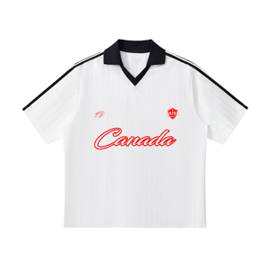 Canada True North World Tour Soccer Jersey back with cultural collage — SAFARWEAR