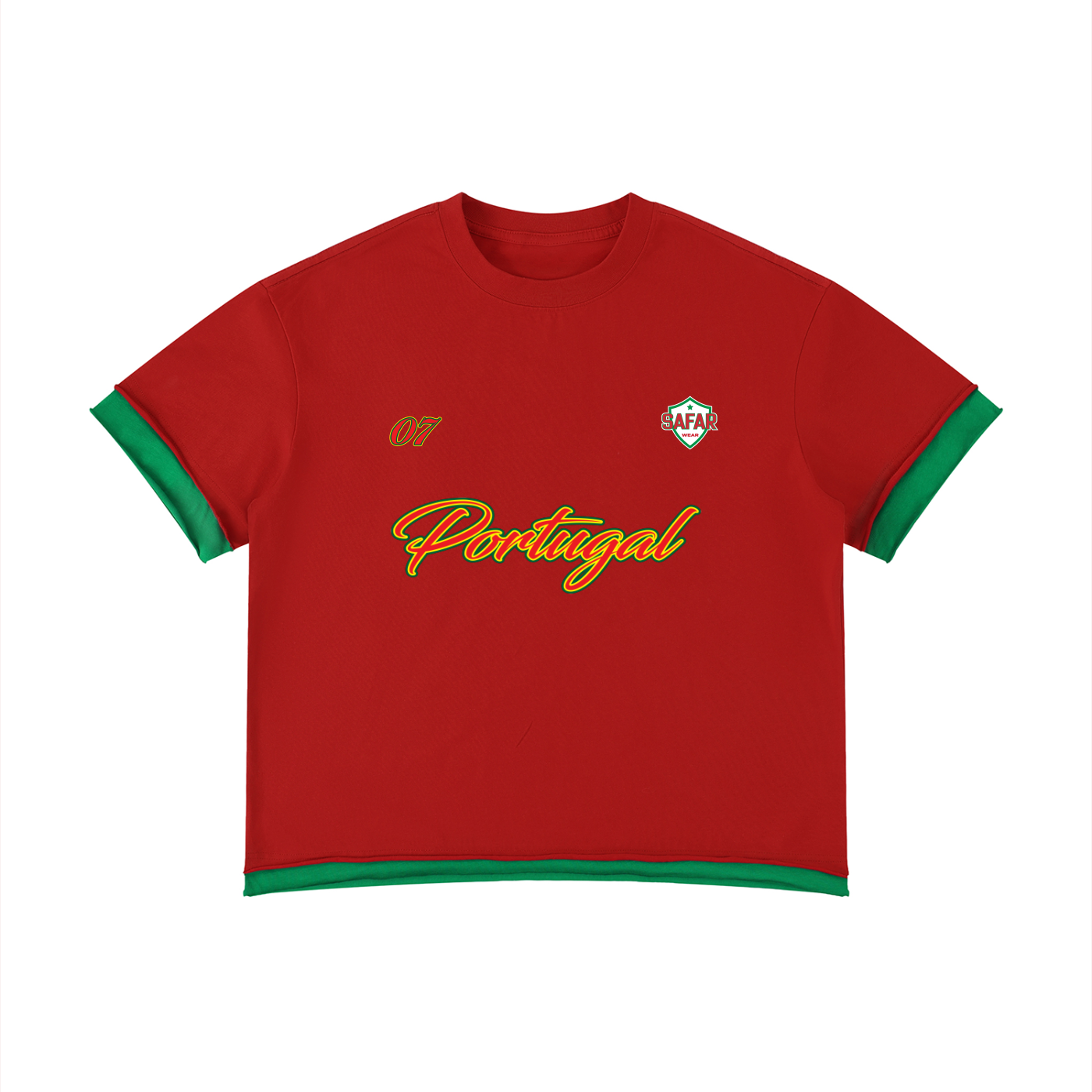 Portugal World Tour oversized graphic tee back — SAFARWEAR diaspora streetwear