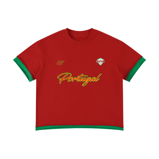 Portugal World Tour oversized graphic tee back — SAFARWEAR diaspora streetwear