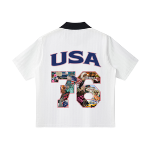 USA World Tour cultural soccer jersey white with black — SAFARWEAR World Cup 2026