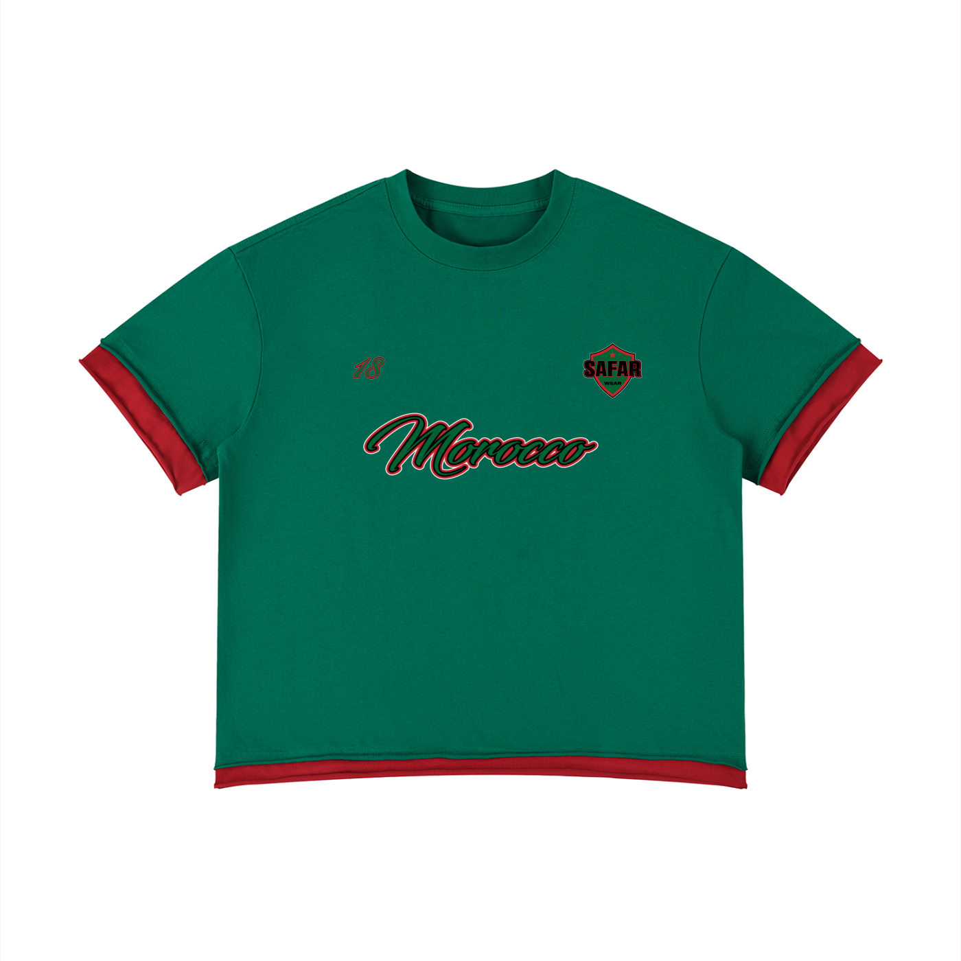 Morocco cultural streetwear tee with collage design — SAFARWEAR