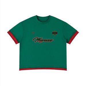 Morocco cultural streetwear tee with collage design — SAFARWEAR