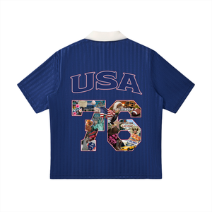 USA Home Crowd World Tour Soccer Jersey front — SAFARWEAR cultural collage design