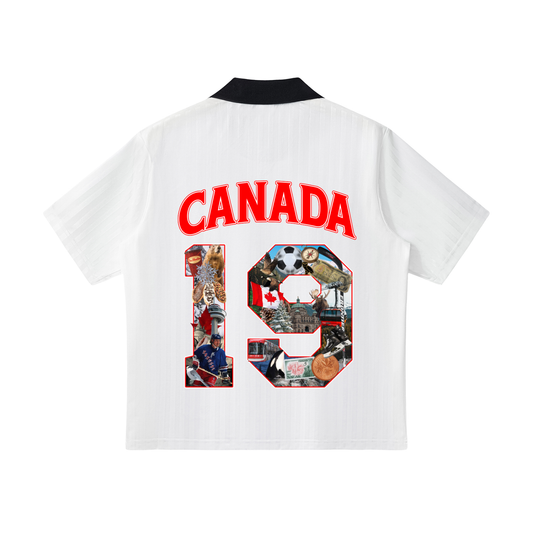 Canada True North World Tour Soccer Jersey front — SAFARWEAR cultural collage design