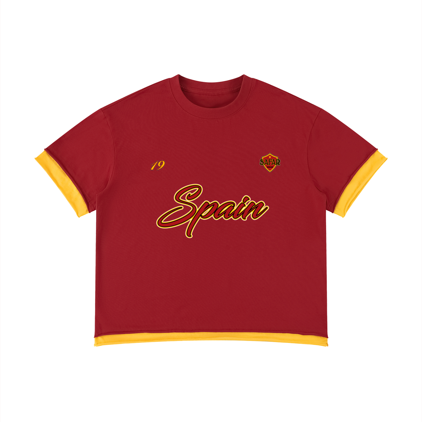Spain World Tour oversized graphic tee back — SAFARWEAR diaspora streetwear