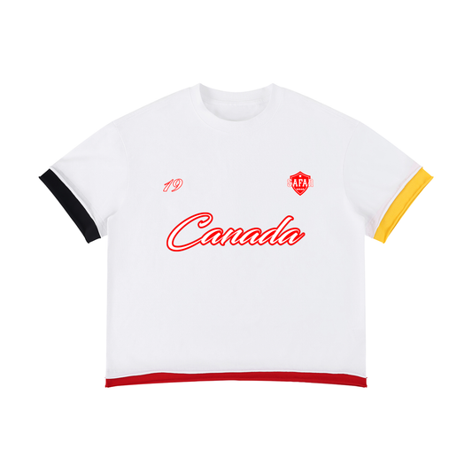 Canada World Tour oversized graphic tee back — SAFARWEAR diaspora streetwear