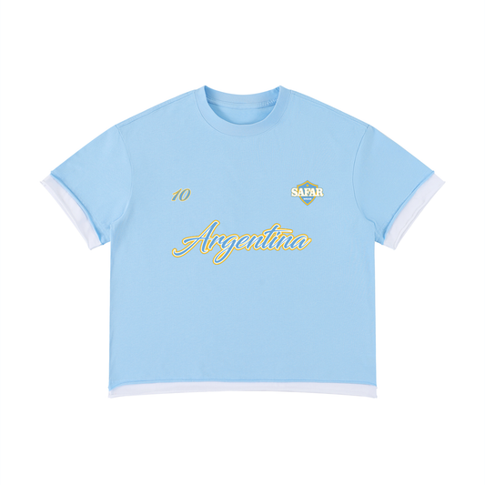 Argentina World Tour oversized graphic tee back — SAFARWEAR diaspora streetwear