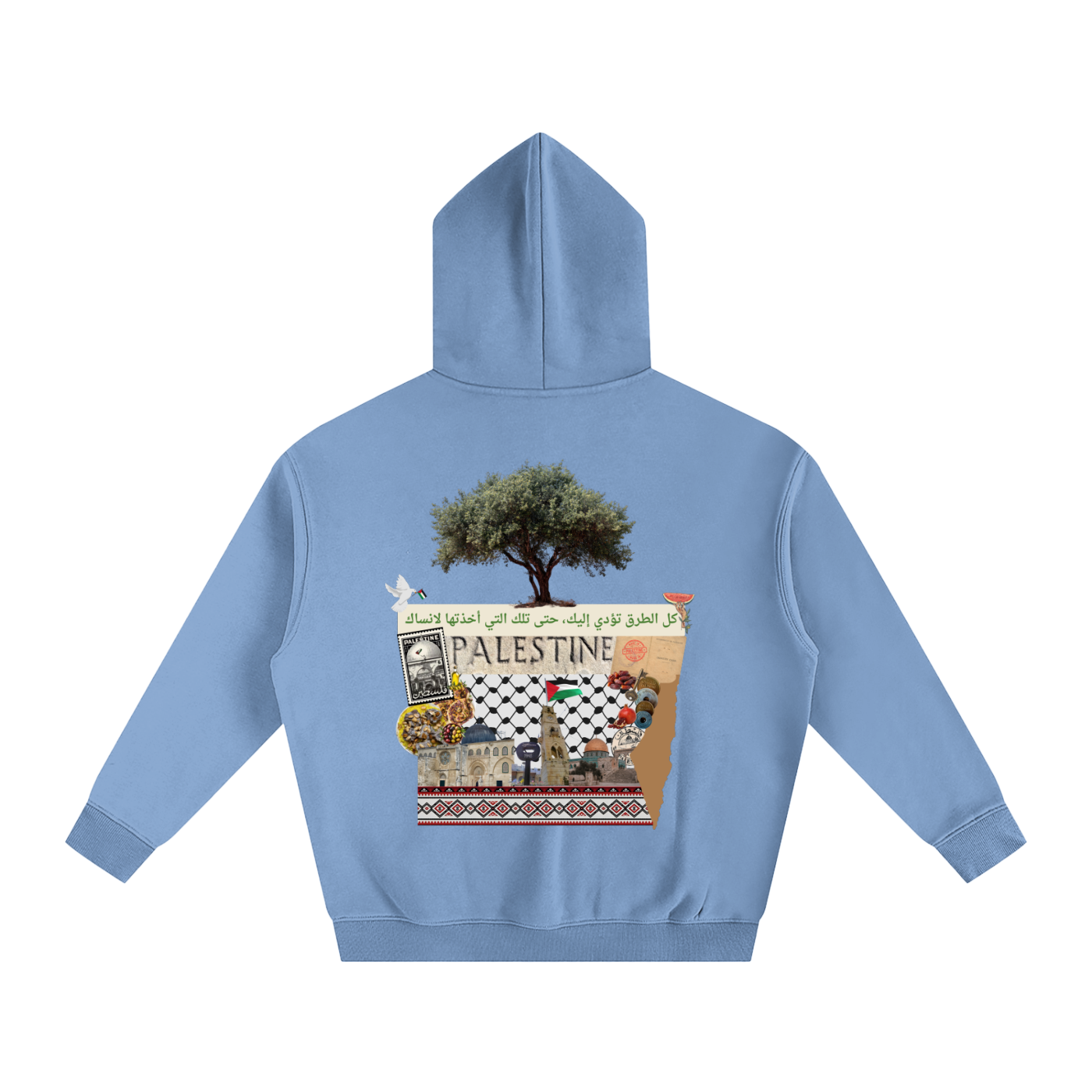 culture over trends,unisex hoodie,safar,graphic hoodie,memory and land,olive tree,olive,Palestine ,middle east,travel
