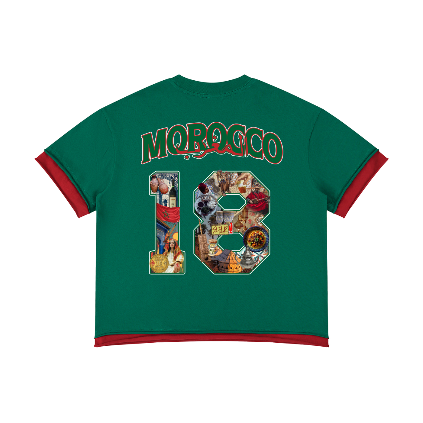 Morocco Atlas Lions World Tour Graphic Tee front — SAFARWEAR cultural streetwear
