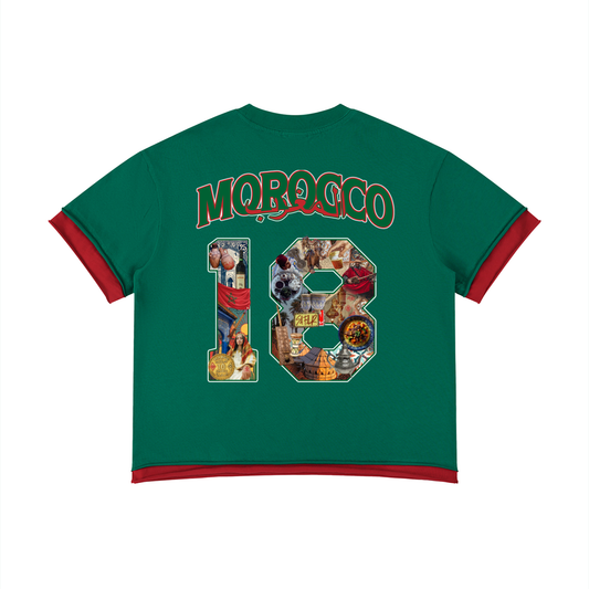 Morocco Atlas Lions World Tour Graphic Tee front — SAFARWEAR cultural streetwear