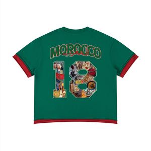 Morocco Atlas Lions World Tour Graphic Tee front — SAFARWEAR cultural streetwear