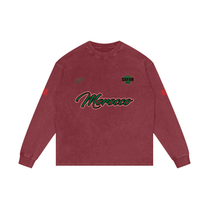 Atlas Lions Morocco Heritage Long Sleeve Tee front — SAFARWEAR cultural streetwear