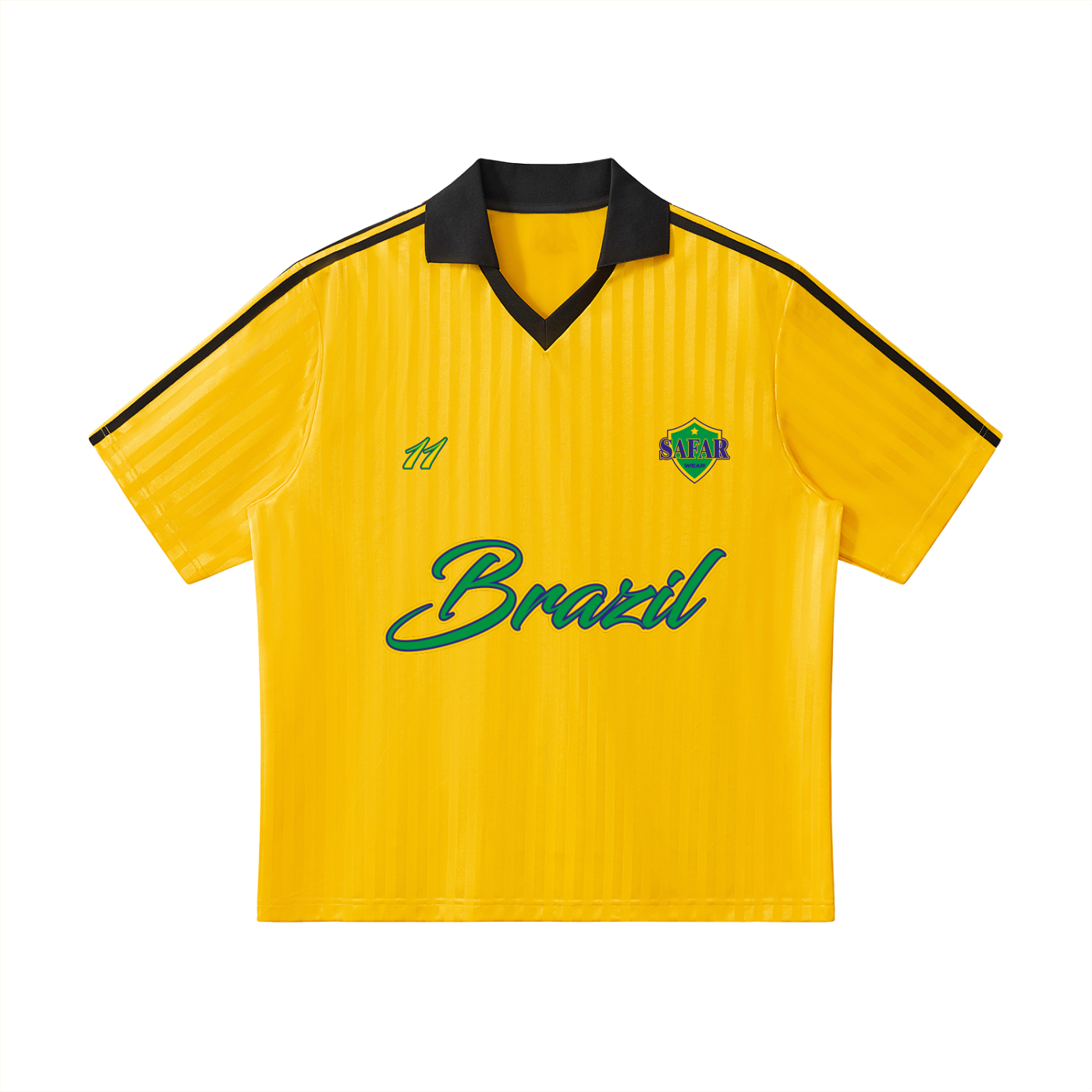 Brazil Jogo Bonito World Tour Soccer Jersey back with cultural collage — SAFARWEAR